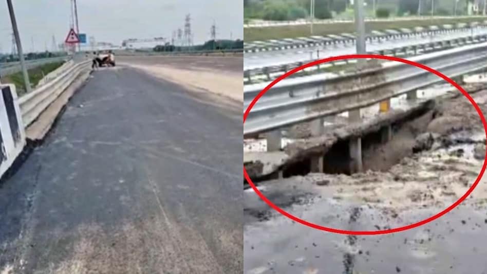 बारिश से धंसी गंगा एक्सप्रेसवे की सड़क, यूपीडा ने तुरंत कराई मरम्मत; आवागमन फिर सुचारु
