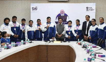 CWG 2026: ऐतिहासिक प्रदर्शन करने वाले भारतीय बॉक्सर्स का केंद्रीय मंत्री मनसुख मंडाविया ने किया सम्मान, करोड़ों की पुरस्कार राशि का ऐलान