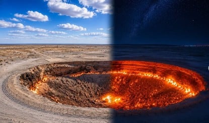 Travel Tips: तुर्कमेनिस्तान का ‘नरक का दरवाजा’, जहां दशकों से जल रही आग का क्या है सच?