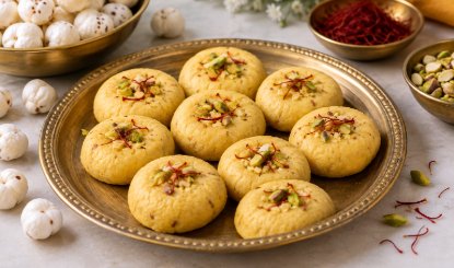 Ganesh Utsav Bhog Recipe: गणेश उत्सव के सातवें दिन बप्पा को लगाएं मखाना-केसर पेड़े का भोग