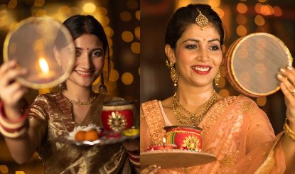 लाल साड़ी छोड़कर करवा चौथ पर पहनें ये 7 रंग, खूबसूरती देखकर हर कोई करेगा तारीफ