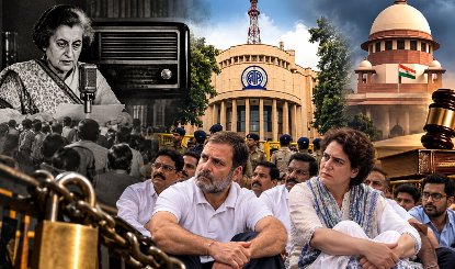 आकाशवाणी भवन पहुंचकर राहुल-प्रियंका का धरना, 1975 की इंदिरा गांधी से जुड़ा इतिहास फिर चर्चा में