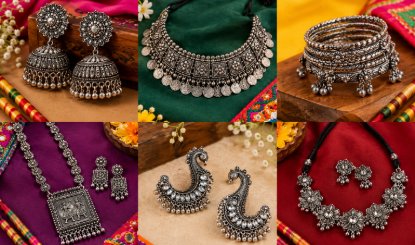 नवरात्रि में चनिया चोली के साथ पहनें ऑक्सीडाइज्ड ज्वेलरी के 6 ट्रेंडी डिजाइन, गरबा नाइट में दिखेंगी सबसे खास