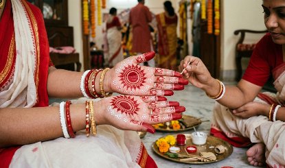 दुर्गा पूजा पर बंगाली लुक पाने के लिए हाथों पर रचाएं आलता के ये 4 खूबसूरत डिजाइन, मिनटों में निखर उठेगी खूबसूरती